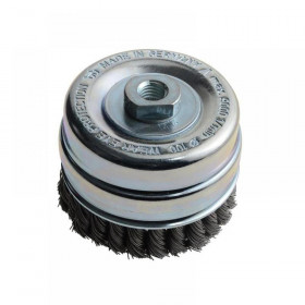 Lessmann Knot Cup Brush 100mm M14x2.0, 0.50 Steel Wire*