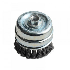 Lessmann Knot Cup Brush 80mm M14x2, 0.50 Steel Wire*