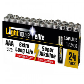 Lighthouse AAA LR03 Alkaline Batteries 1120 mAh (Pack 24)