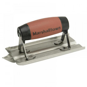 Marshalltown M180D Stainless Steel Groover Trowel DuraSoft Handle 6 x 3in