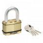 Master Lock M15BEURDLF Excell™ Brass Finish 64Mm Padlock 5-Pin - 38Mm Shackle