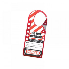 Master Lock Snap-on Hasp Lockout Labelled