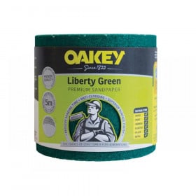 Oakey Liberty Green Sanding Roll 115mm x 5m Medium 80G