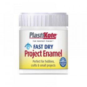 Plasti-kote Fast Dry Enamel Paint B5 Bottle Matt White 59ml