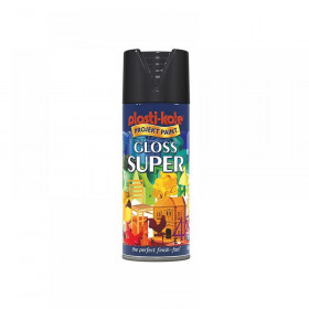 Plasti-kote Gloss Super Spray Black 400ml