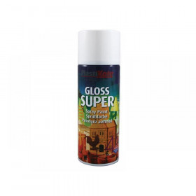 Plasti-kote Gloss Super Spray White RAL 9016 400ml