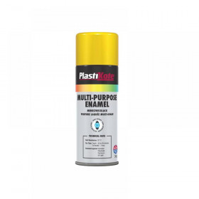 Plasti-kote Multi Purpose Enamel Spray Paint Gloss Yellow 400ml