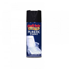 Plasti-kote Plastic Paint Spray Black Gloss 400ml