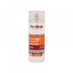Plasti-kote Trade Quick Dry Clear Lacquer Spray Satin 400ml