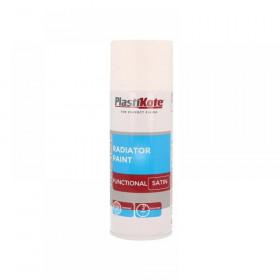 Plasti-kote Trade Radiator Spray Paint Satin White 400ml