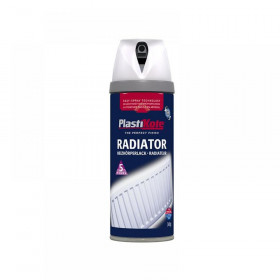 Plasti-kote Twist & Spray Radiator Satin White 400ml