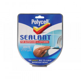 Polycell Sealant Strip Kitchen / Bathroom White 22mm
