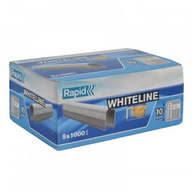 Rapid 28/10 10mm DP x 5m White Staples (Box 1000 x 5)