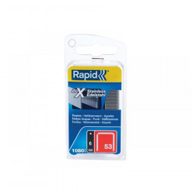 Rapid 53/6B 6mm Stainless Steel Fine Wire Staples (Box 1080)