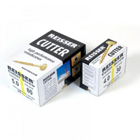 Reisser Cutter Csk Pozi Yellow Woodscrew 5.0 X 120mm CP (Box Of 200)