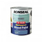 Ronseal 38788 10 Year Weatherproof Wood Paint Midnight Blue Satin 750Ml