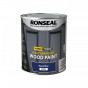 Ronseal 39397 10 Year Weatherproof Wood Paint Royal Blue Satin 750Ml