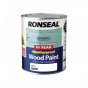 Ronseal 38787 10 Year Weatherproof Wood Paint White Satin 750Ml