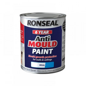 Ronseal 6 Year Anti Mould Paint White Silk 750ml
