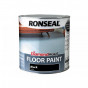 Ronseal 36628 Diamond Hard Floor Paint Satin Black 2.5 Litre