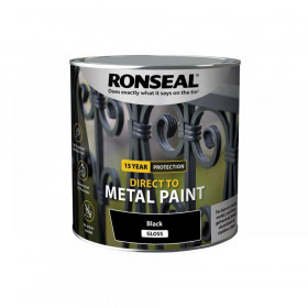 Ronseal Direct to Metal Paint Black Gloss 2.5 litre