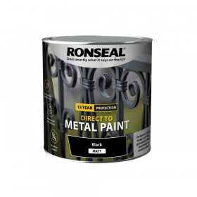 Ronseal Direct to Metal Paint Black Matt 2.5 litre