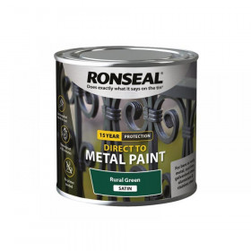 Ronseal Direct to Metal Paint Rural Green Satin 250ml