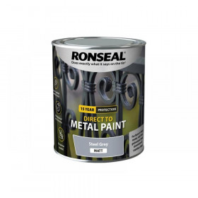 Ronseal Direct to Metal Paint Steel Grey Matt 750ml