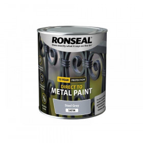 Ronseal Direct to Metal Paint Steel Grey Satin 750ml