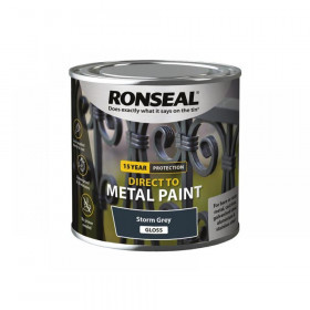 Ronseal Direct to Metal Paint Storm Grey Gloss 250ml