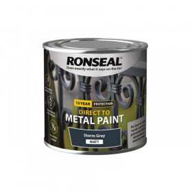 Ronseal Direct to Metal Paint Storm Grey Matt 250ml