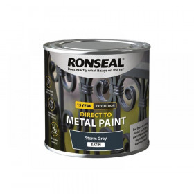 Ronseal Direct to Metal Paint Storm Grey Satin 250ml