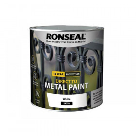 Ronseal Direct to Metal Paint White Satin 2.5 litre
