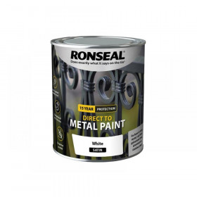 Ronseal Direct to Metal Paint White Satin 750ml