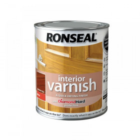Ronseal Interior Varnish Quick Dry Gloss Medium Oak 250ml