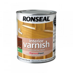 Ronseal Interior Varnish Quick Dry Matt Dark Oak 250ml