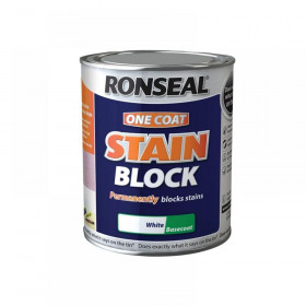 Ronseal One Coat Stain Block White 750ml