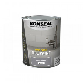 Ronseal One Coat Tile Paint Granite Grey Satin 750ml