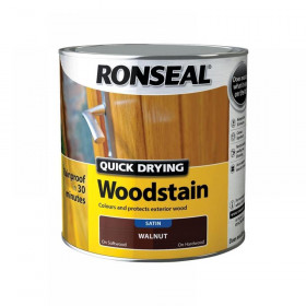 Ronseal Quick Drying Woodstain Satin Dark Oak 250ml