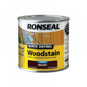 Ronseal Quick Drying Woodstain Satin Smoked Walnut 250ml