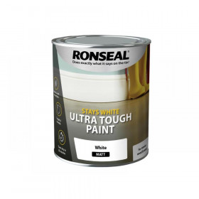Ronseal Stays White Ultra Tough Paint Matt White 750ml
