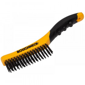 Roughneck Shoe Handle Wire Brush Soft Grip 255mm (10in)