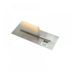 RST Plasterers Finishing Trowel Straight Wooden Handle 11 x 4.1/2in