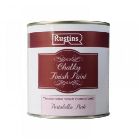 Rustins Chalky Finish Paint Portobello Pink 500ml