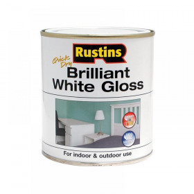 Rustins Quick Dry Brilliant White Gloss 1 Litre