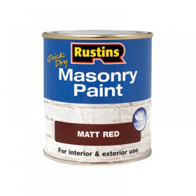 Rustins Quick Dry Masonry Paint Matt Red 250ml