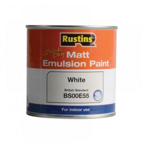 Rustins Quick Dry Matt Emulsion Paint White 250ml