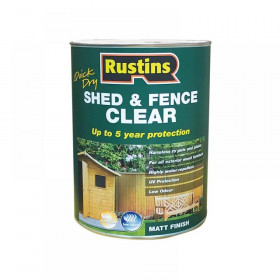 Rustins Quick Dry Shed and Fence Clear Protector Range