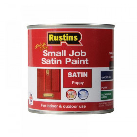 Rustins Quick Dry Small Job Satin Paint Poppy 250ml