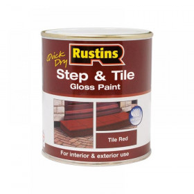 Rustins Quick Dry Step & Tile Paint Gloss Red 250ml